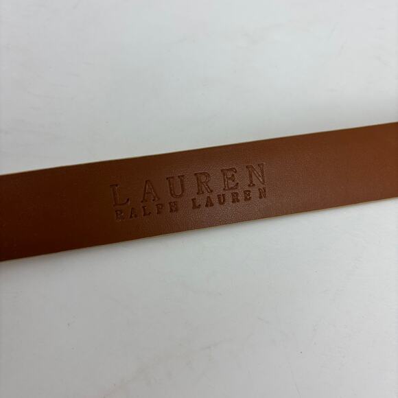 Lauren Ralph Lauren Gold metallic leather belt Large 1\